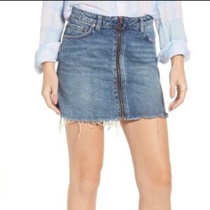 We The Free Denim Front Zip
Mini Skirt, Size 30